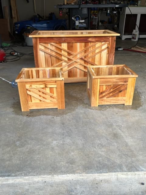 Cedar raised planter box